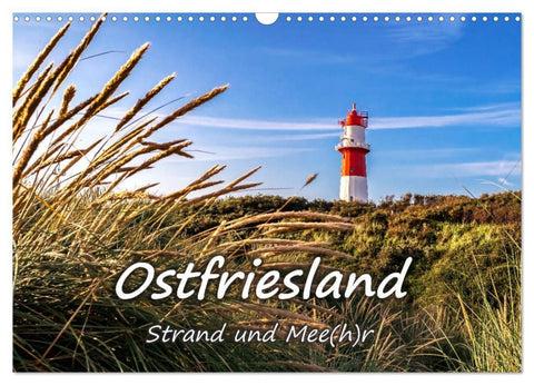 OSTFRIESLAND Strand und Mee(h)r (Wandkalender 2026 DIN A3 quer), CALVENDO Monatskalender