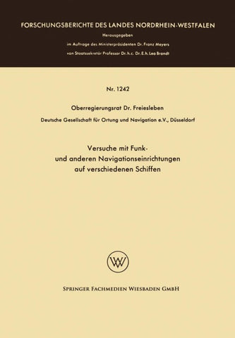 Versuche mit Funk- und anderen Navigationseinrichtungen auf verschiedenen Schiffen