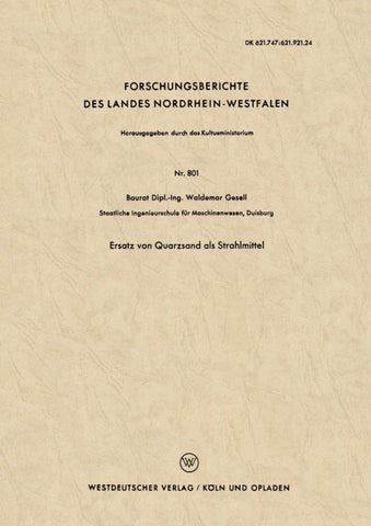Ersatz von Quarzsand als Strahlmittel