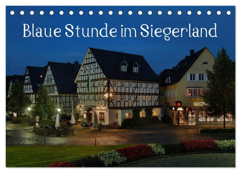 Blaue Stunde im Siegerland (Tischkalender 2026 DIN A5 quer), CALVENDO Monatskalender