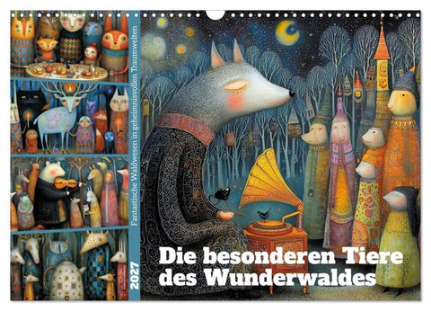 Die besonderen Tiere des Wunderwaldes (Wandkalender 2027 DIN A3 quer), CALVENDO Monatskalender