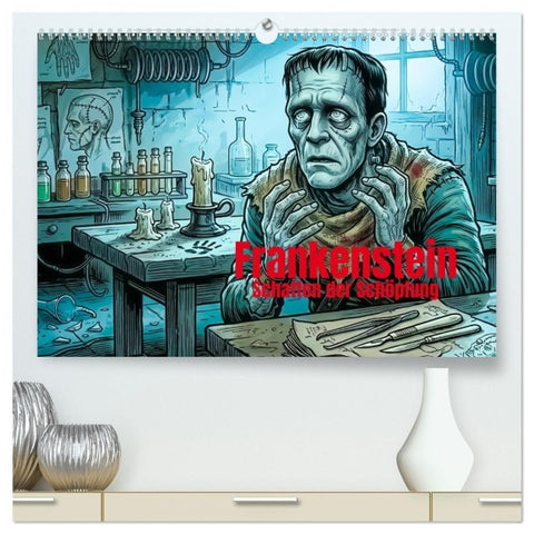 Frankenstein — Schatten der Schöpfung (hochwertiger Premium Wandkalender 2027 DIN A2 quer), Kunstdruck in Hochglanz