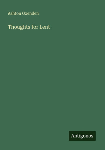 Thoughts for Lent