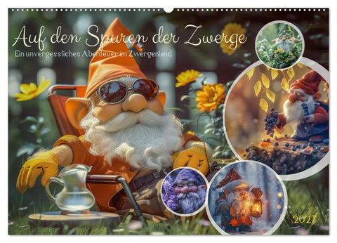 Auf den Spuren der Zwerge (Wandkalender 2027 DIN A2 quer), CALVENDO Monatskalender