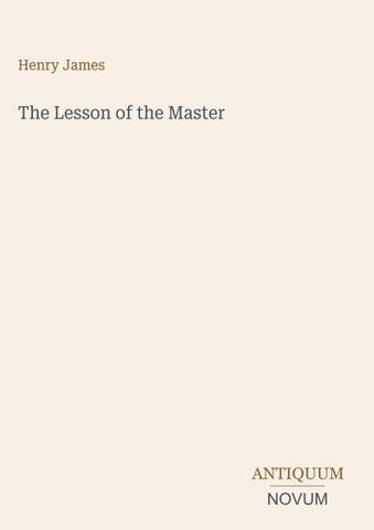 The Lesson of the Master