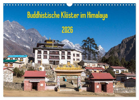 Buddhistische Klöster im Himalaya (Wandkalender 2026 DIN A3 quer), CALVENDO Monatskalender
