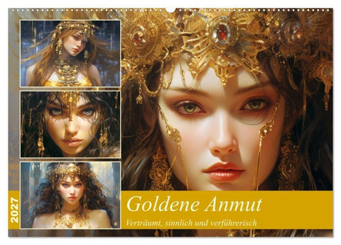 Goldene Anmut. Verträumt, sinnlich und verführerisch (Wandkalender 2027 DIN A2 quer), CALVENDO Monatskalender