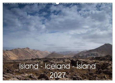 Island - Iceland - Ísland (Wandkalender 2027 DIN A2 quer), CALVENDO Monatskalender