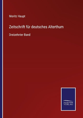 Zeitschrift für deutsches Alterthum