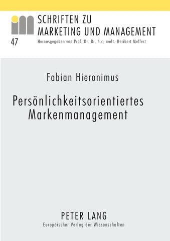 Persönlichkeitsorientiertes Markenmanagement