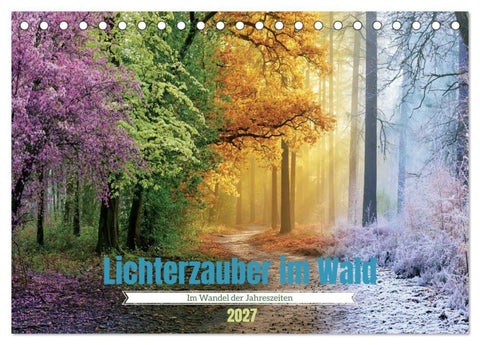 Lichterzauber im Wald (Tischkalender 2027 DIN A5 quer), CALVENDO Monatskalender