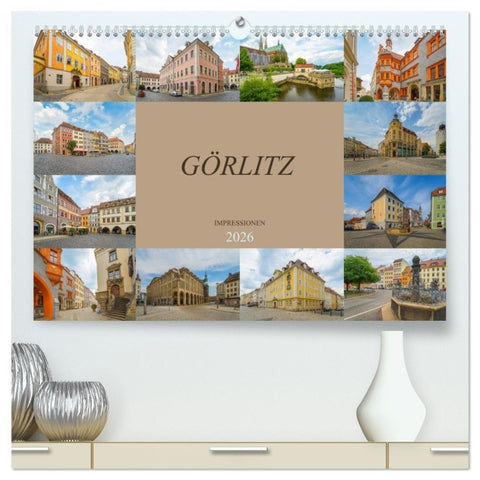 Görlitz Impressionen (hochwertiger Premium Wandkalender 2026 DIN A2 quer), Kunstdruck in Hochglanz