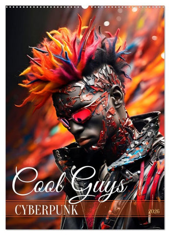 CYBERPUNK Cool guys (Wall Calendar 2026 DIN A2 portrait), CALVENDO 12 Month Wall Calendar