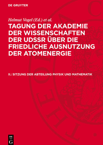 Sitzung der Abteilung Physik und Mathematik