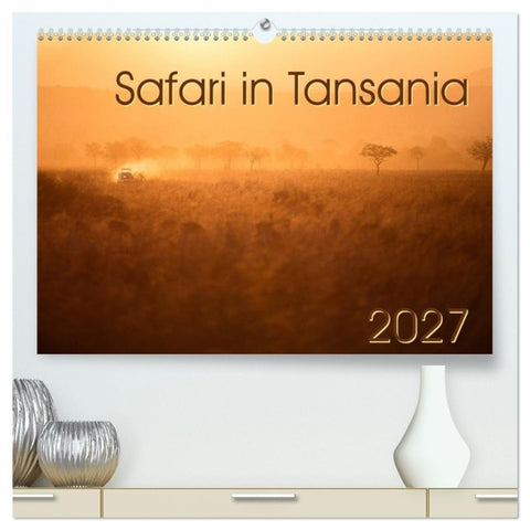 Safari in Tansania (hochwertiger Premium Wandkalender 2027 DIN A2 quer), Kunstdruck in Hochglanz