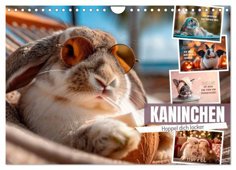 Kaninchen - Hoppel dich locker (Wandkalender 2027 DIN A4 quer), CALVENDO Monatskalender
