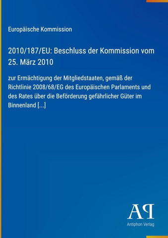 2010/187/EU: Beschluss der Kommission vom 25. März 2010