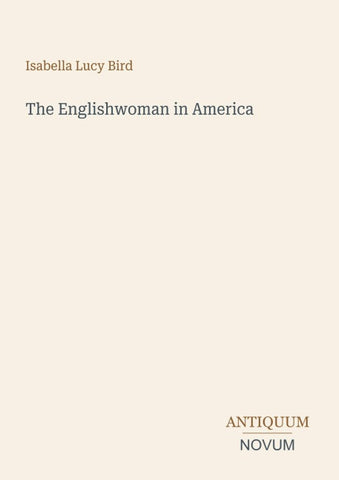 The Englishwoman in America