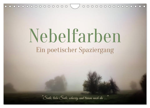 Nebelfarben. Ein poetischer Spaziergang (Wandkalender 2026 DIN A4 quer), CALVENDO Monatskalender
