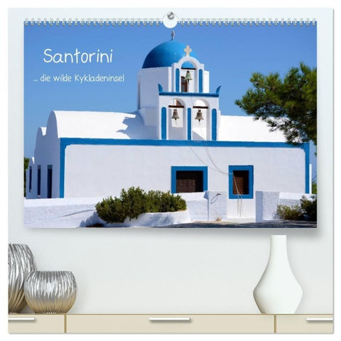 Santorini (hochwertiger Premium Wandkalender 2027 DIN A2 quer), Kunstdruck in Hochglanz