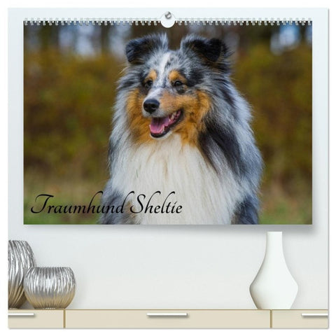 Traumhund Sheltie (hochwertiger Premium Wandkalender 2027 DIN A2 quer), Kunstdruck in Hochglanz
