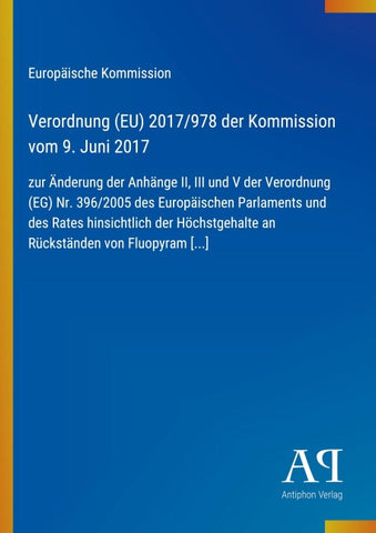 Verordnung (EU) 2017/978 der Kommission vom 9. Juni 2017