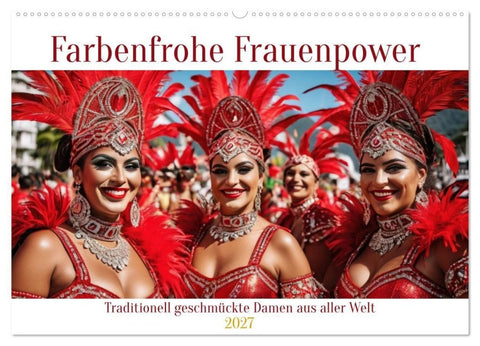 Farbenfrohe Frauenpower (Wandkalender 2027 DIN A2 quer), CALVENDO Monatskalender