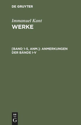 Anmerkungen der Bände I-V
