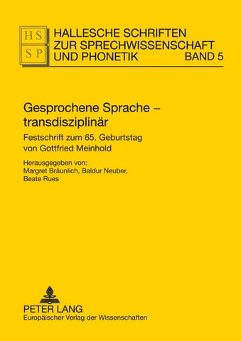 Gesprochene Sprache – transdisziplinär