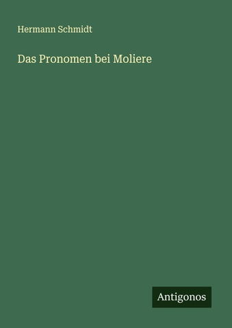 Das Pronomen bei Moliere