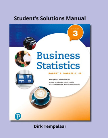 Student Solutions Manual for Business Statistics