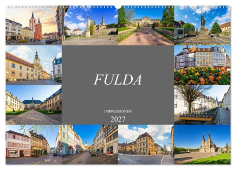 Fulda Impressionen (Wandkalender 2027 DIN A2 quer), CALVENDO Monatskalender