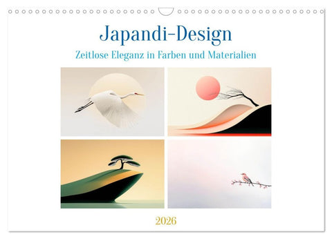 Japandi-Design (Wandkalender 2026 DIN A3 quer), CALVENDO Monatskalender