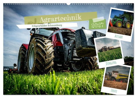 Agrartechnik (Wandkalender 2027 DIN A2 quer), CALVENDO Monatskalender