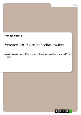 Vereinsrecht in der Tschechoslowakei
