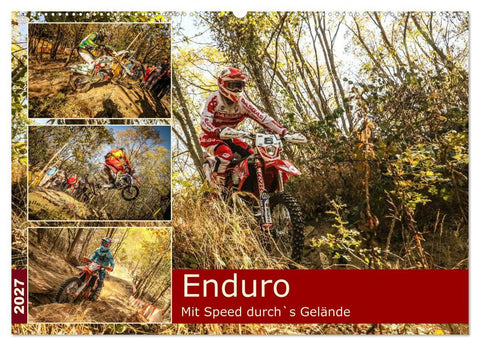 Enduro Mit Speed durch`s Gelände (Wandkalender 2027 DIN A2 quer), CALVENDO Monatskalender