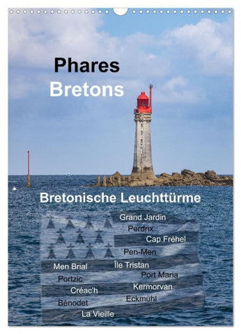Phares Bretons Bretonische Leuchttürme (Wandkalender 2027 DIN A3 hoch), CALVENDO Monatskalender