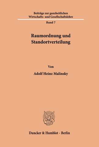 Raumordnung und Standortverteilung.