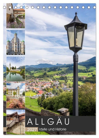 ALLGÄU Idylle und Historie (Tischkalender 2027 DIN A5 hoch), CALVENDO Monatskalender