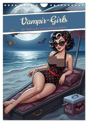 Vampir-Girls (Wandkalender 2027 DIN A4 hoch), CALVENDO Monatskalender