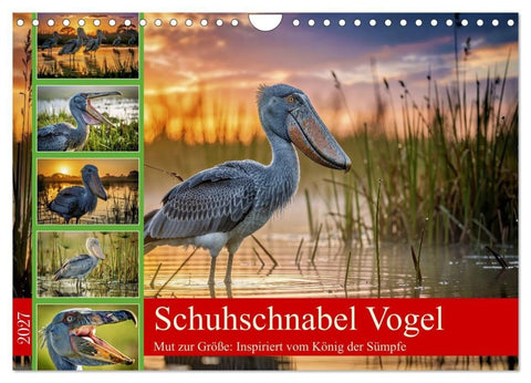 Schuhschnabel Vogel (Wandkalender 2027 DIN A4 quer), CALVENDO Monatskalender