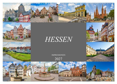 Hessen Impressionen (Wandkalender 2027 DIN A2 quer), CALVENDO Monatskalender