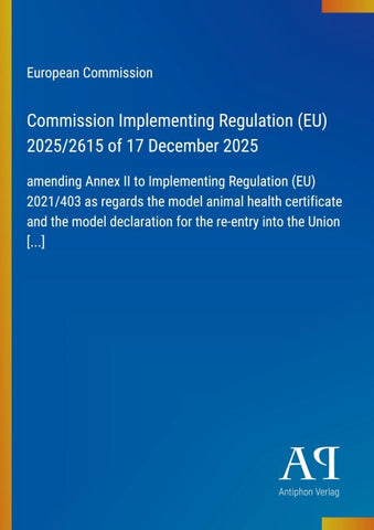 Commission Implementing Regulation (EU) 2025/2615 of 17 December 2025