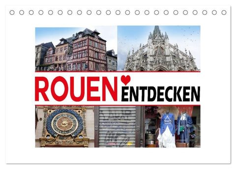 Rouen entdecken (Tischkalender 2027 DIN A5 quer), CALVENDO Monatskalender