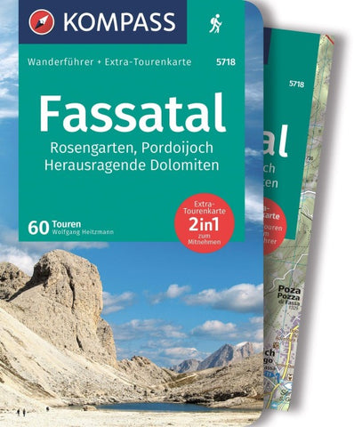 KOMPASS Wanderführer Fassatal, Rosengarten, 60 Touren mit Extra-Tourenkarte