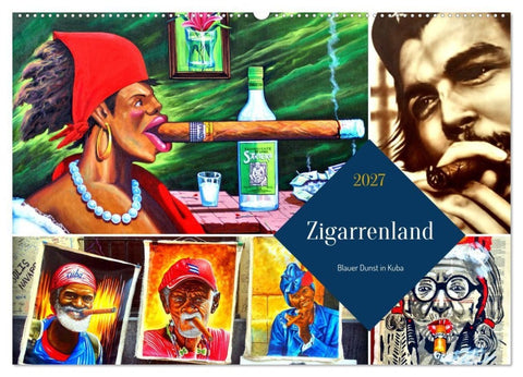 Zigarrenland - Blauer Dunst in Kuba (Wandkalender 2027 DIN A2 quer), CALVENDO Monatskalender