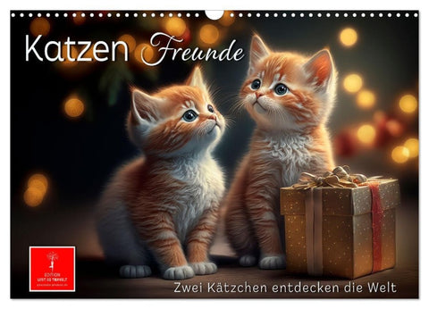 Katzen Freunde (Wandkalender 2027 DIN A3 quer), CALVENDO Monatskalender
