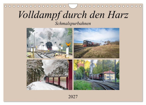 Volldampf durch den Harz (Wandkalender 2027 DIN A4 quer), CALVENDO Monatskalender