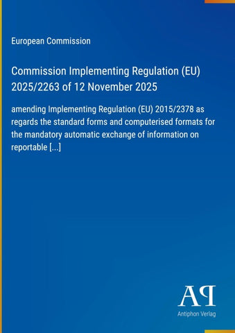 Commission Implementing Regulation (EU) 2025/2263 of 12 November 2025