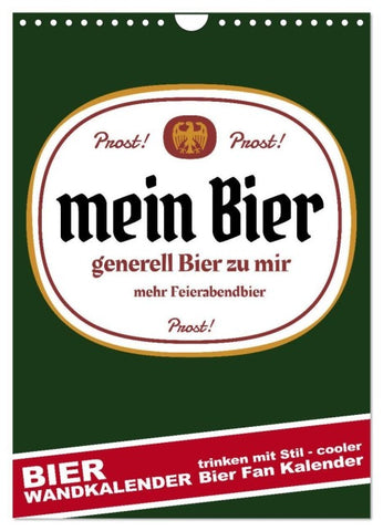 BIER Wandkalender -Trinken mit Stil (Wandkalender 2027 DIN A4 hoch), CALVENDO Monatskalender